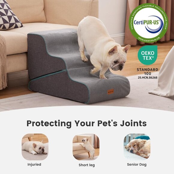 Gardner Pet Dog Stairs for Small Dogs 16.5" H, 2 in 1 - Picture 5 of 5